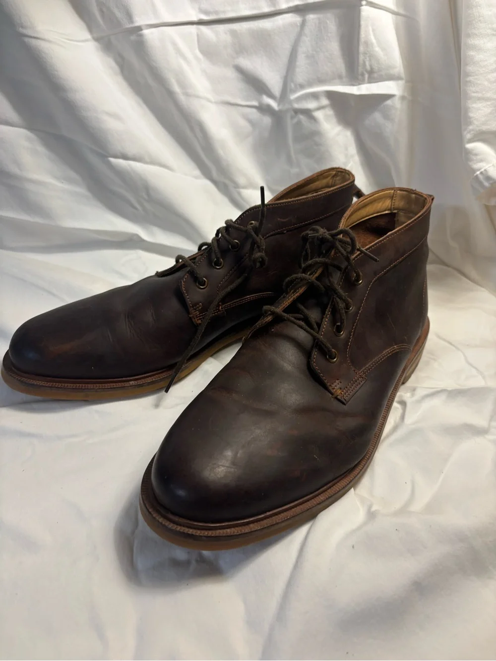 Men's Dark Brown Leather Chukka Boots
